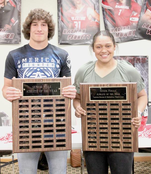 The Male Athlete, Cayden Lamb and Female Athlete, Malika Monroe were named at the annual Sports Banquet held Sunday, May 7, 2023.