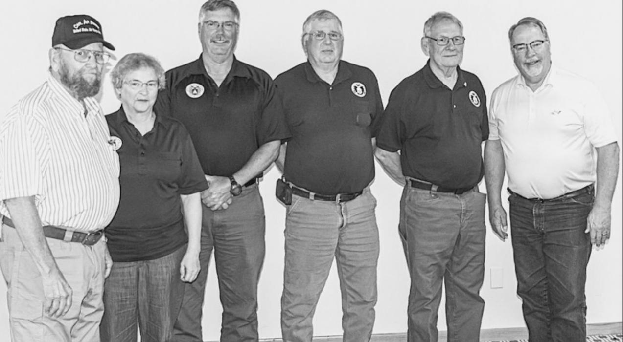 Nebraska Squadron 073, based in Valentine are pictured from L to R: Pilot\radio Rusty Foyle, Squadron Commander in waiting Rocky Richards, Mission Observer Steve Hicks, Squadron Commander Charlie Moe, Pilot John Wilson, and Chaplain Pastor Scott and member of the Civil Air Patrol.