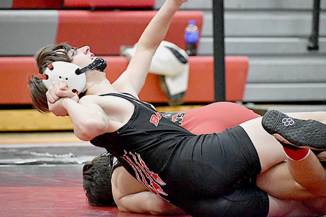 Wrestling at #113, Louden Grooms placed first. Photos by DeanNa Fowler