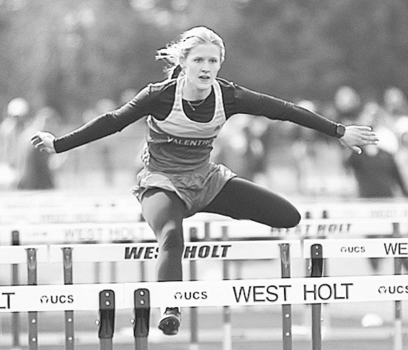 Photo by Amanda Long Becca McGinley placed fifth in the 100 Meter Hurdles.
