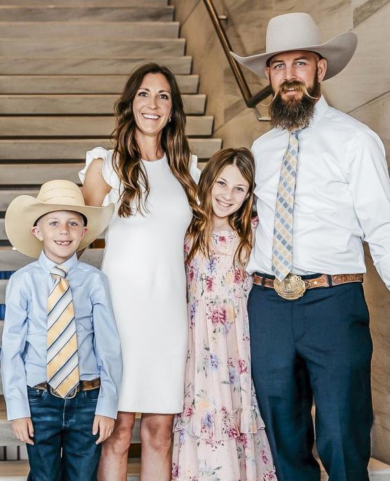 Pictured are Dr. Megan Louder with her husband, Curtis, and their two children, Charley and Bo.