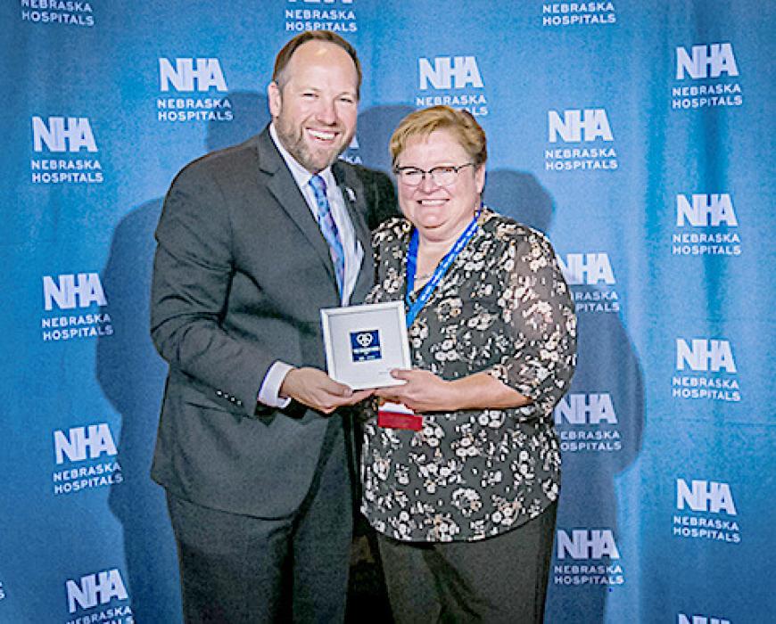 Kathryn Renning was the winner of the Caring Kind Award from the Nebraska Hospital Association.