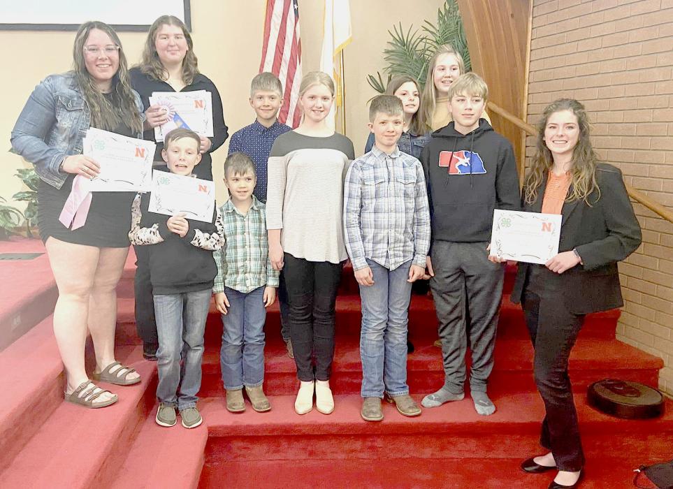 Music and Talent Group are pictured, back row L to R: Gracey Taylor, Jenalee Garwood, Heston Wickman, Emillia Ward, Harley Jo Thorpe. Front row L to R: Keene Taylor, Boone Wickman, Adalin Wickman, August Wickman, Gage Sandoz, Marybelle Ward. Not pictured: Brooke Brashears, and Cam Brashears.