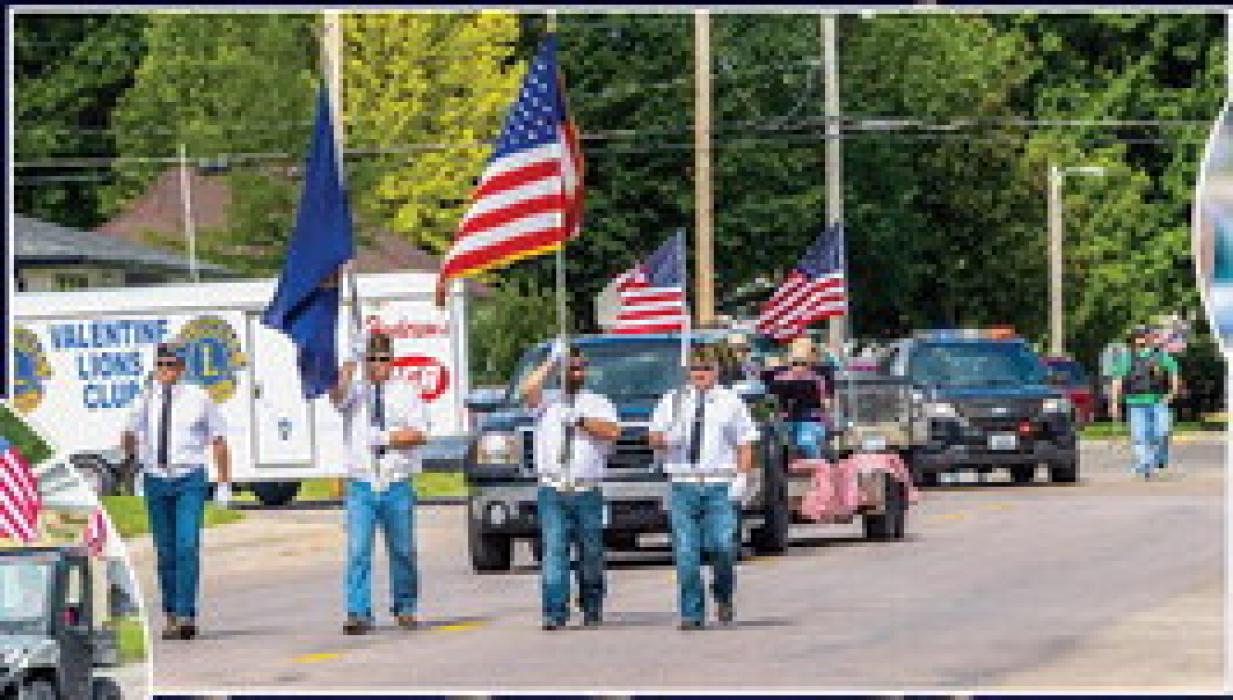 Long may she wave! The annual July 4th parade took place down Valentine’s newly redone Main Street.