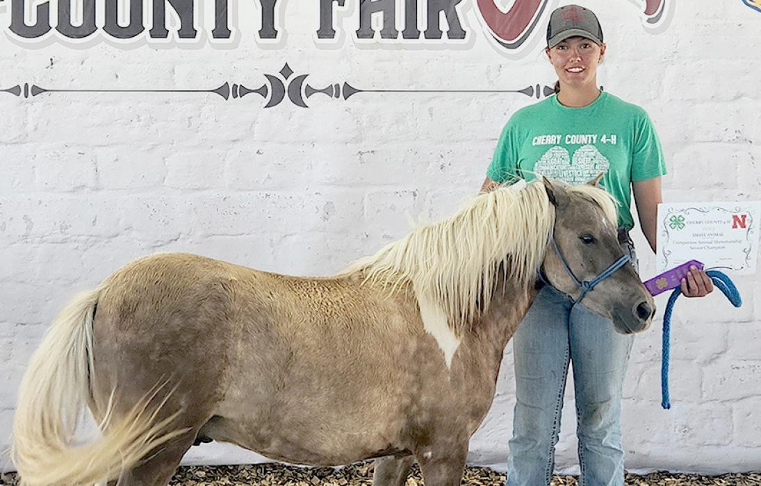 Rylie Sexson was Champion Senior Companion Animal Showman with her pony.