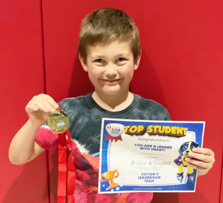 First grader, Ryker K., was the highest earning individual bringing in $549.03 for kids with special hearts.