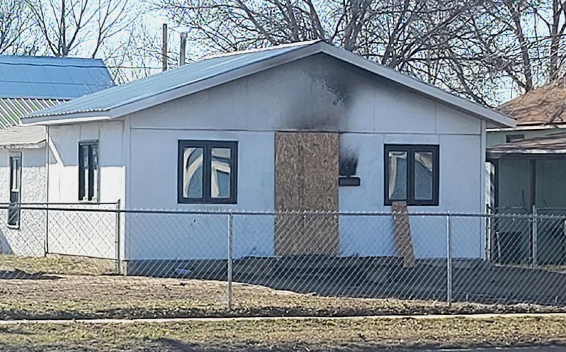 The home at 131 S. Cherry Street suffered minor damage to the entryway. The cause is being investigated by the Fire Marshal.