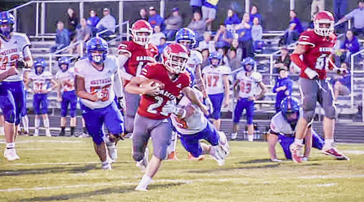 Bryan Keller #22 with a TD run in the Homecoming game against Gordon-Rushville.