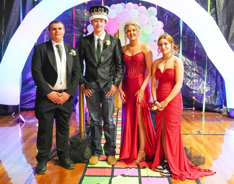 Cody-Kilgore’s 2025-2026 Prom Royal Court are pictured from L to R: Wesley Willert, Junior Prom Prince; Cash Cooper, Prom King; Kayleigh Ravenscroft, Prom Queen; Madysen Leithead, Prom Princess.
