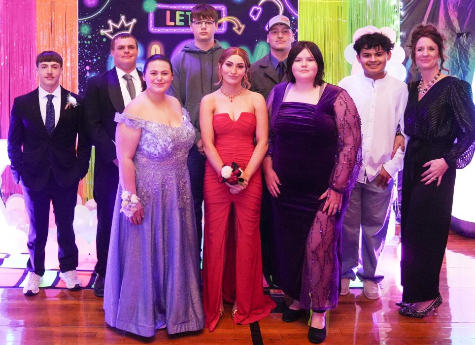 The C-K junior class is pictured, back row, L to R: Tripp Hill, Wesley Willert, Dawson Fleagle, Matthew Prewitt, Emiliano Garza, and Junior Class Sponsor, Mrs. Angela Anderson. Front row, L to R: Addysen Hawthorne, Madysen Leithead, and Morghean Covey.