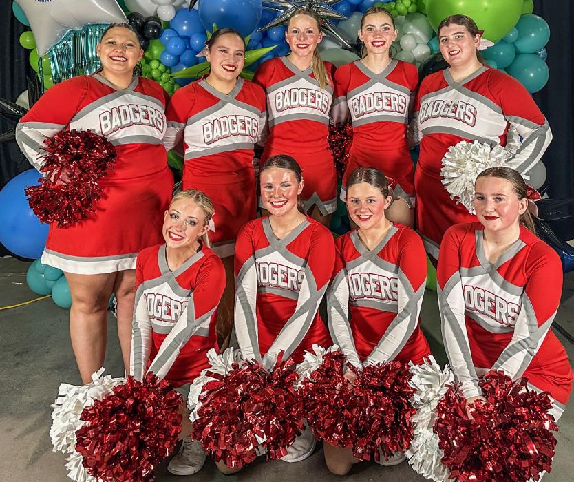 The 2025 Nebraska Coaches Association State team are pictured back row, L to R: Sari LaDeaux, Olena Felton, Grace Murphy, Maeli Patterson, Jenalee Garwood. Front row, L to R: Rylee Ward, Courtney Billings, Jocelyn Jordan, and Mali Morrison.