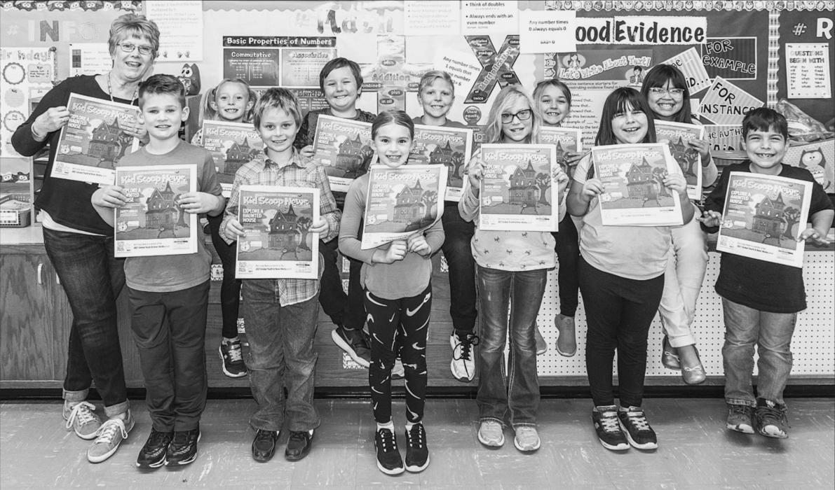 Photos by Laura Vroman Mrs. McClellen’s third grade class enjoyed their edition of Kid Scoop News. Their favorite is the word search puzzles.