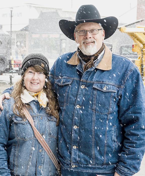 Tony Tangwall of Gordon visited with folks sharing his vision for the Legislature. He is pictured with his wife Tracey.