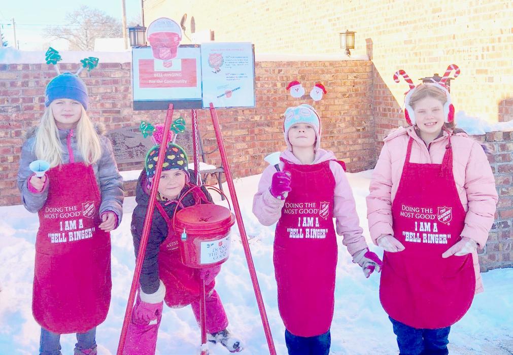 Ringing the Salvation Army bell together is a great way to give back, and helps those in need later on!