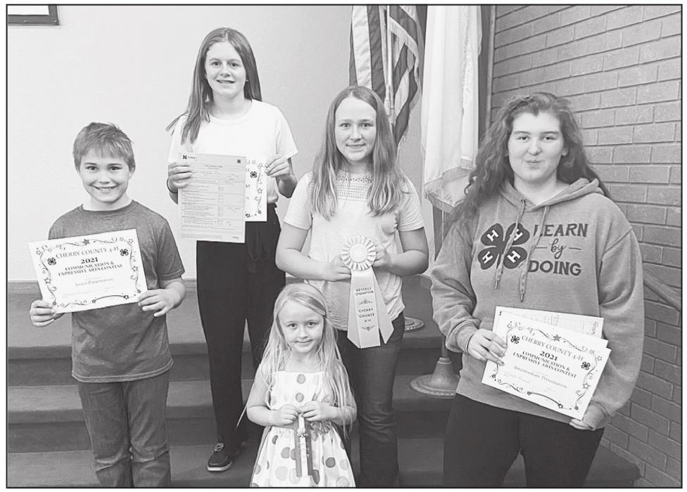 Speech L to R: Will Cox, Jocelyn Jordan, Adley Swanson, Cadence Swanson, and Jenalee Garwood. Not pictured, Sophia Jordan.