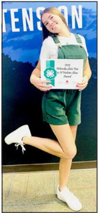 Kate Cox at the State Fair Fashion Show modeling STEAM 2.