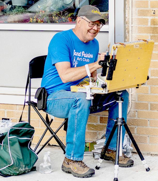 David Dorsey was painting the new view on Main Street from his vantage point in front of Janine’s Emporium and said, “Oh yes, let’s do this again! I hope they keep it up.” The event allowed people to shop downtown after hours as well, and was sponsored by the Valentine Chamber of Commerce. Whitney Mayhew said that there are hopes that this is something that will keep on growing with additional artists to be added in the future.